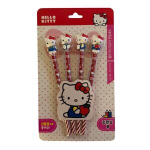 Hello Kitty 4pc Pencil Set NEW